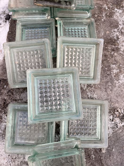 Luksfery szklane PRL  , popelniczki 15x15