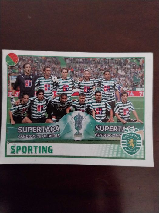 Cromo Autocolante Sporting, SCP, Supertaça Cândido de Oliveira, Panini