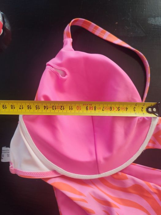 Nowy różowo czerwony strój kąpielowy we wzorki rozmiar XL