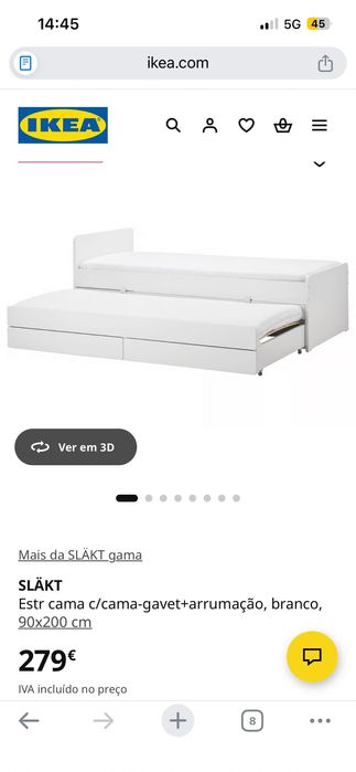Cama de solteiro IKEA