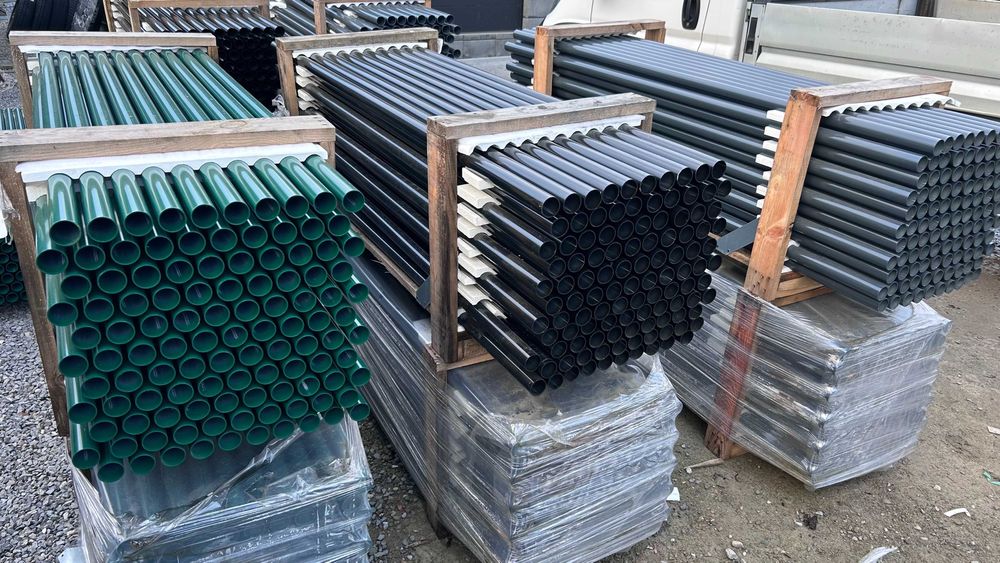 Słupek ogrodzeniowy fi 42,4x2mm x2m ocynk + RAL