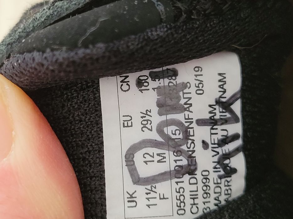 Buty Clarks czarne skórzane na wiosnę/jesień na rzepy 29,5 dł.wkł 19,5