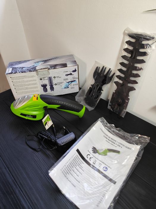 Corta relvas e corta sebes bateria novo