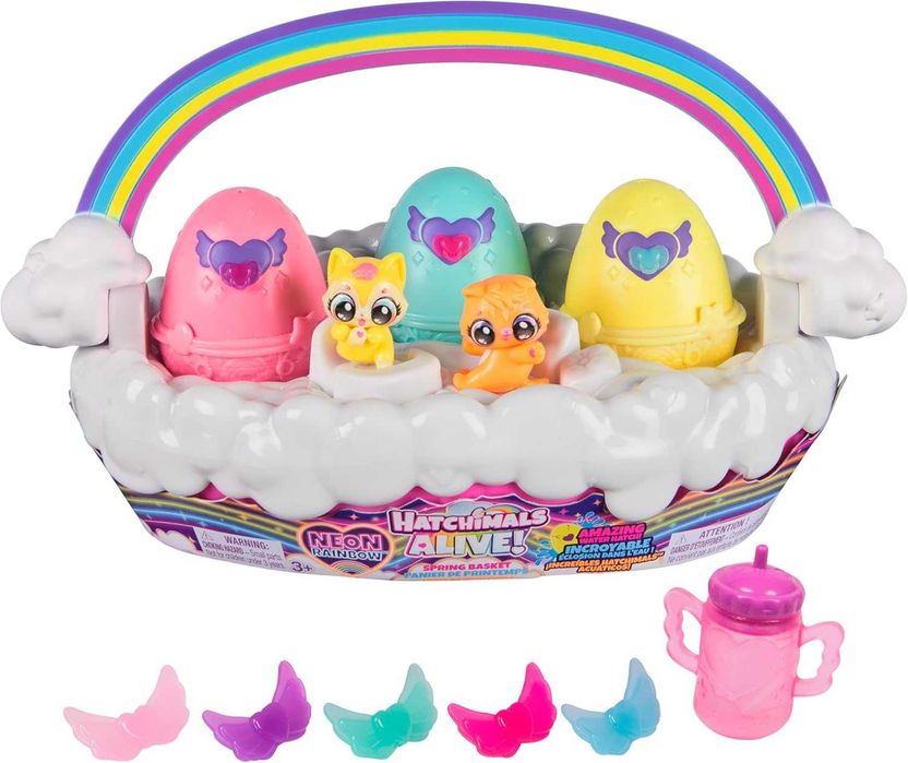 Набір Хетчімалс Аліве Hatchimals Alive Neon Rainbow Spring Basket