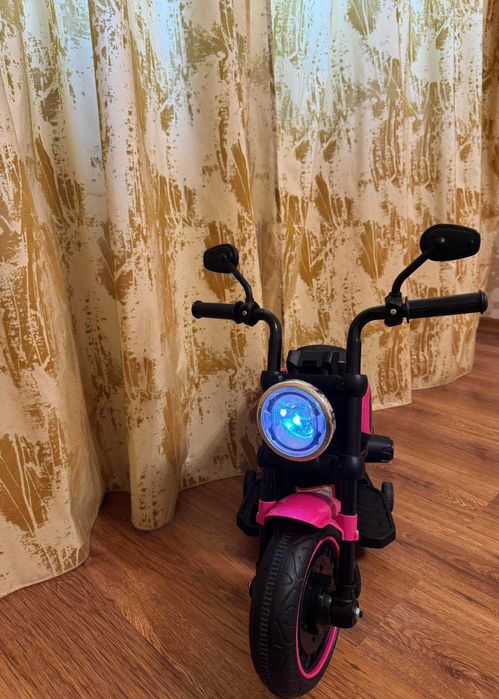 Електромотоцикл на акумуляторі Chopper FASTER, рожевий