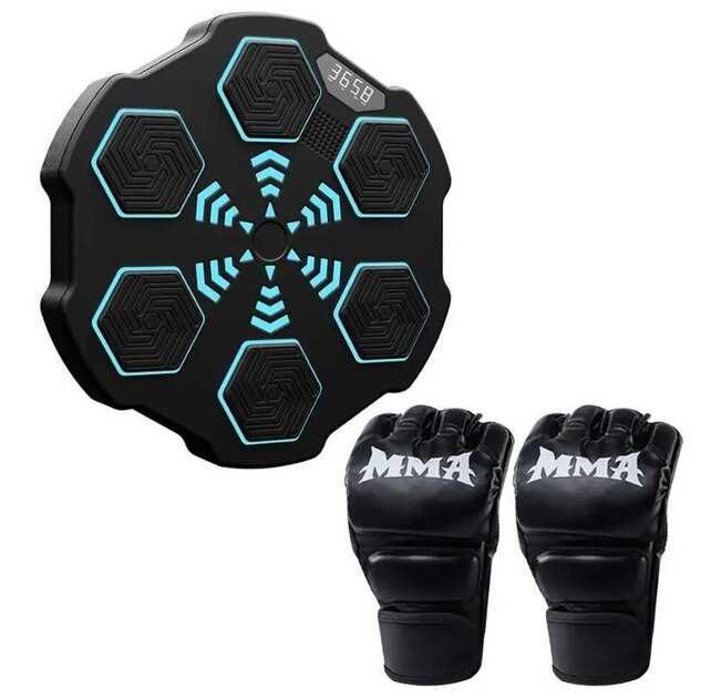 Музыкальная  боксерская тренажер груша для бокса с подсветкой+перчатки