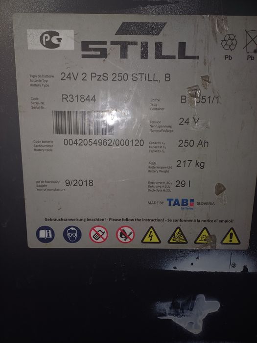 Bateria trakcyjna 2022rok  24V 250ah 48V