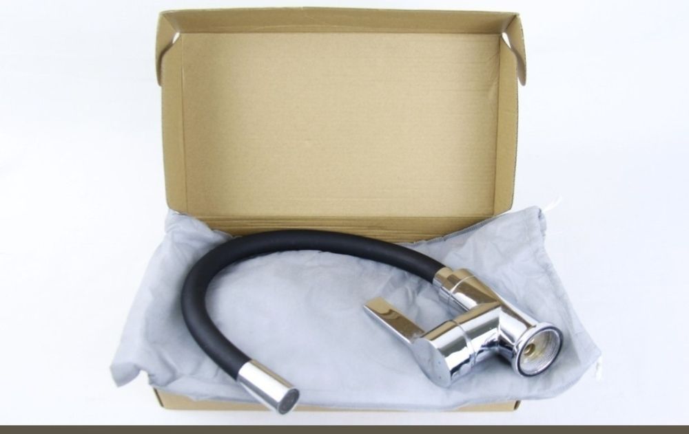 Torneira de cozinha preta flexível de alta qualidade