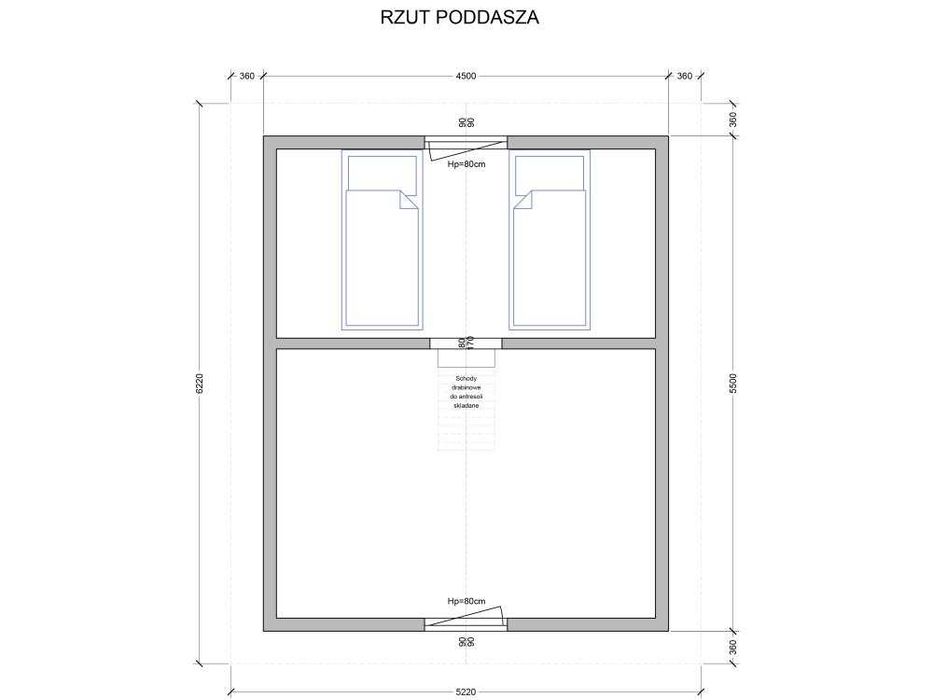Domek letniskowy, domek ogrodowy, Nowoczesna Stodoła 4,5x5,5m