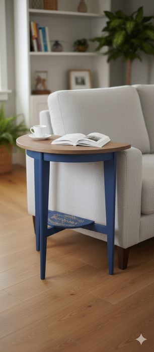 Mesa meia lua restaurada