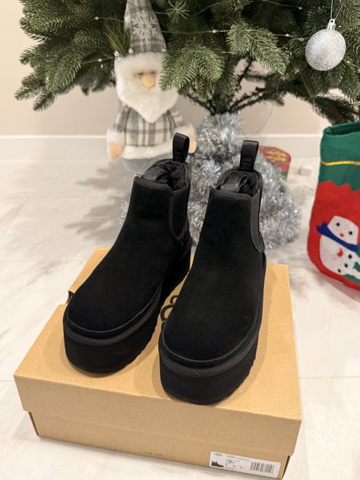 Зимові черевики UGG Neumel Platform Chelsea Boot Black