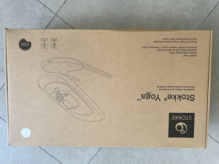 NOWY! Stokke Yoga Bouncer - leżaczek, bujaczek niemowlęcy | Light Sand