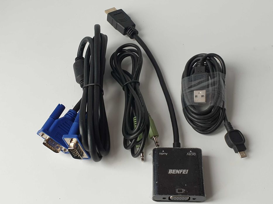 адаптер HDMI to VGA звуком аудіо  3,5 мм jack BENFEI + кабель комплект