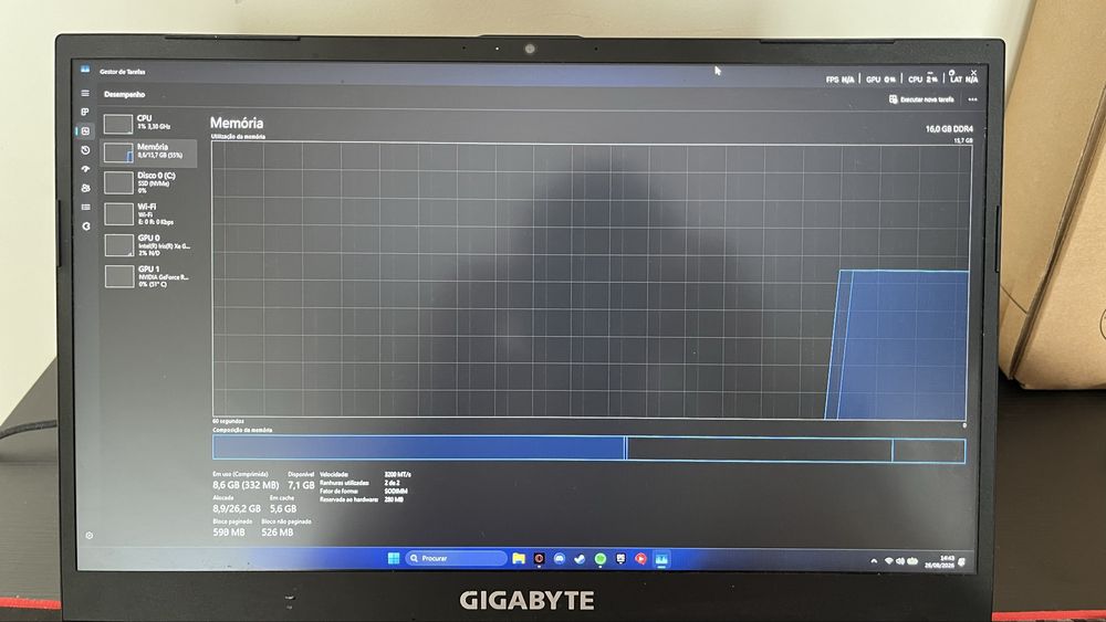 Computador Portátil Gaming Gigabyte G5 KF | RTX 4060 | i5-12500H | 16GB | 512GB SSD | 144Hz