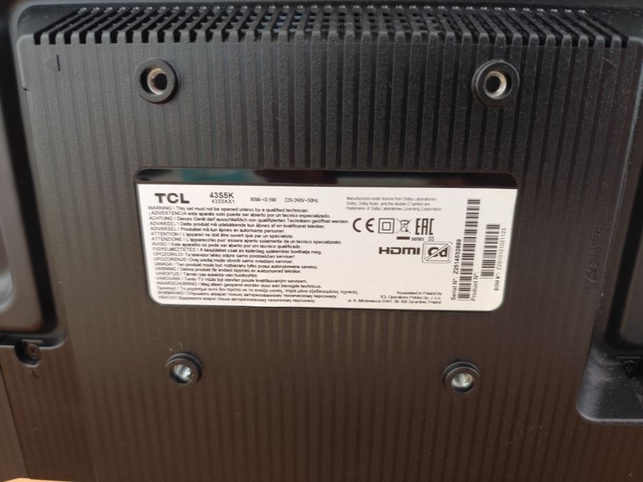 TV TCL 43S5K 43"