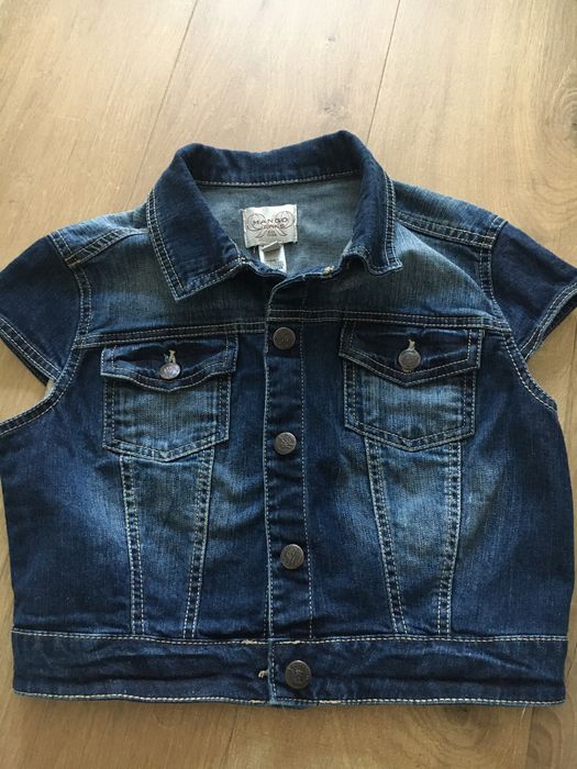 Narzutka kamizelka mini kurteczka dzinsowa Mango S