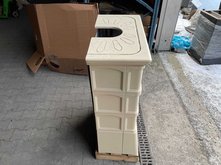 Piec kominek kaflowy wolnostojący koza ATOL 10kW cappuccino