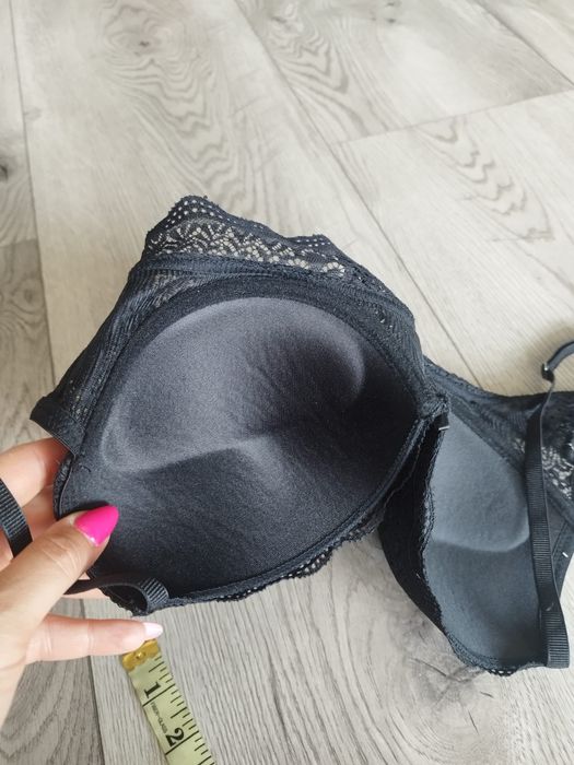 70B 75B czarny biustonosz damski push up