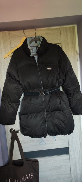 Prada kurtka czarna niebieska M 38