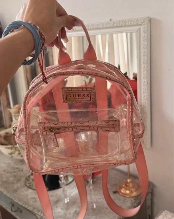 Plecak mini guess rozowy modny