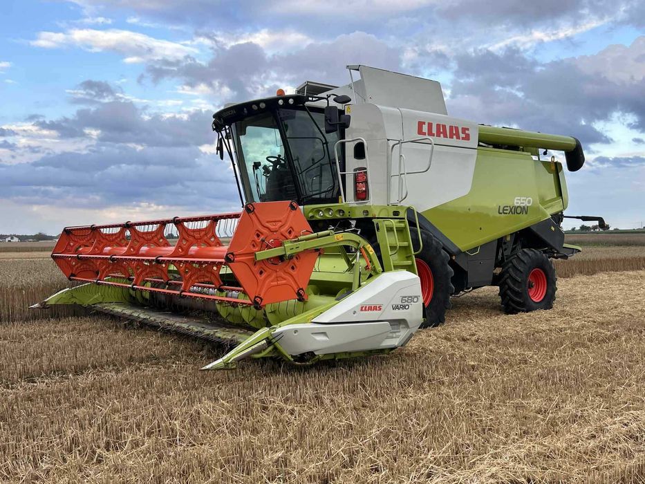 CLAAS LEXION 650 heder VARIO 680 nowy typ + wózek +KOSY hydr do rzepaku Brutto