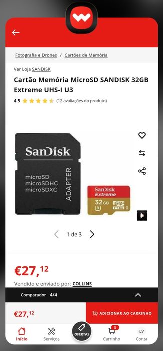 Micro sd SanDisk Extreme 32Gb