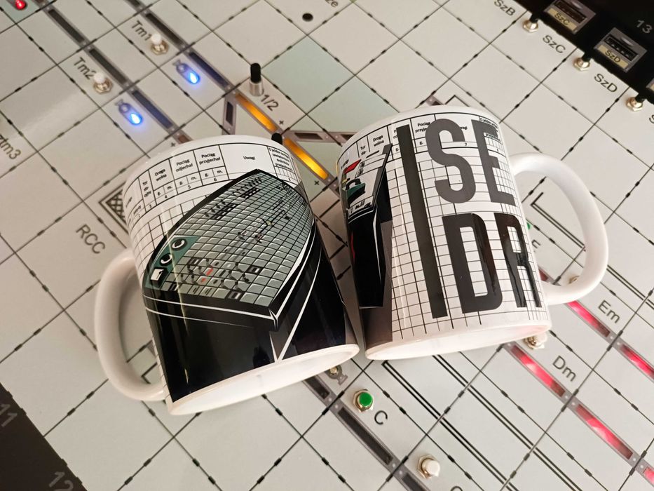 Kubek dla kolejarza, dyżurnego ruchu z napisem ISEDR