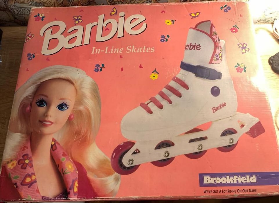 Ретро ковзани роликові Barbie In-Line Skates  1995 (нові комплект)