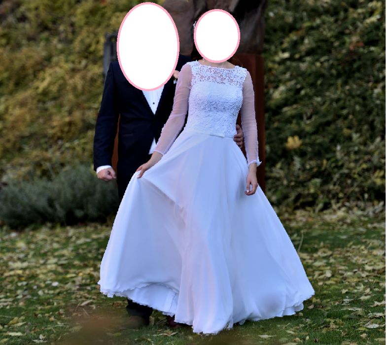 Suknia ślubna + nowy biały szal gratis