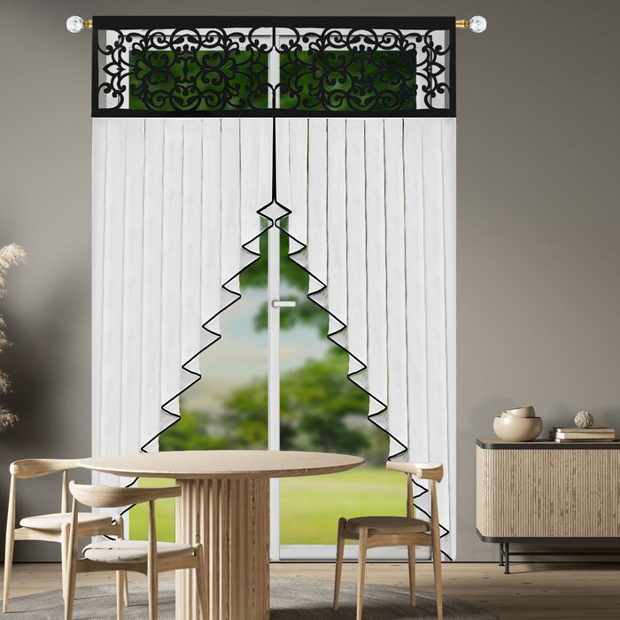 Elegancki panel salonowy Gotowa dekoracja okna