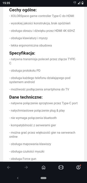 Konwerter gier mobilnych, podłączenie klawiatury i myszki do telefonu