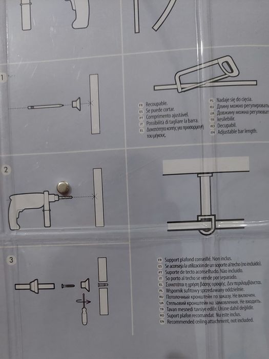 Varão circular para cortina de duche novo