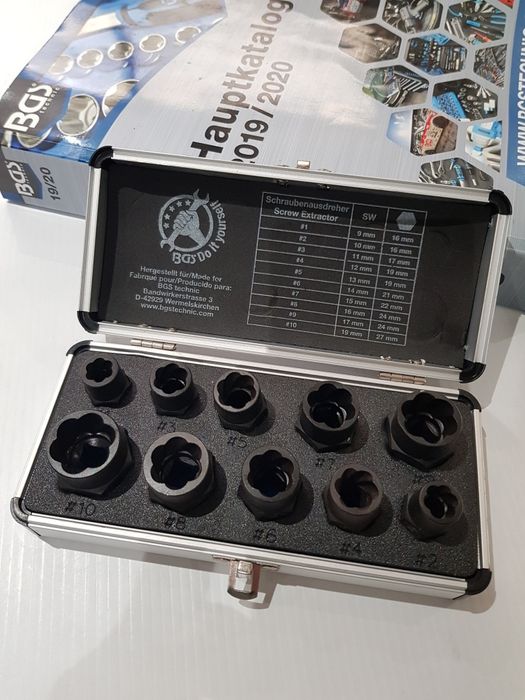 Kit de Extrator / Extração de Porcas 3/8 - Gemany  (Com Iva)