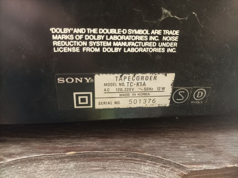 Magnetofon kasetowy Sony TC-K1A