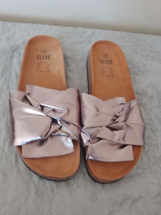 Buty klapki damskie Rose Gold