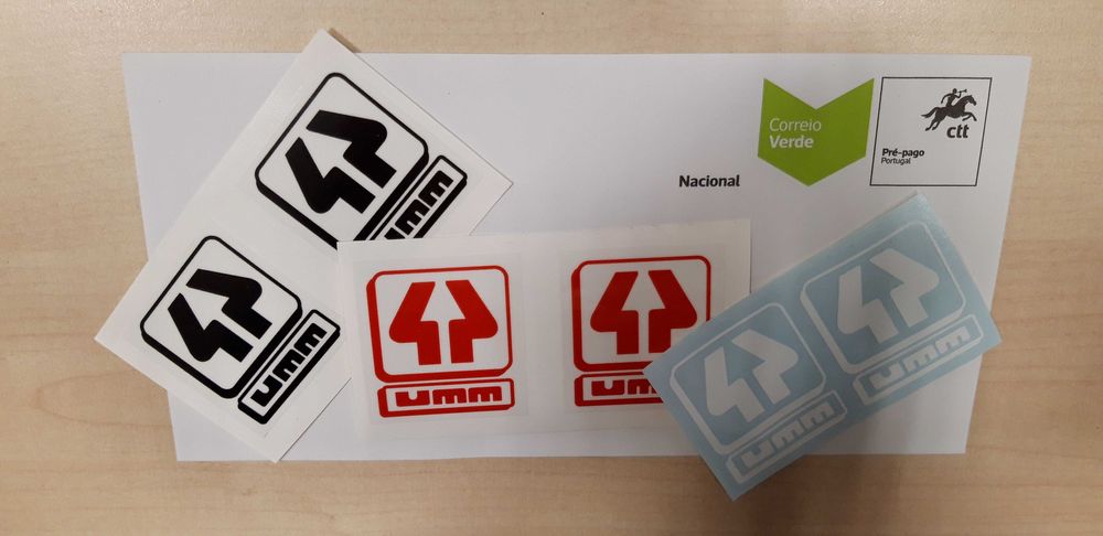 Par de autocolantes transparentes UMM