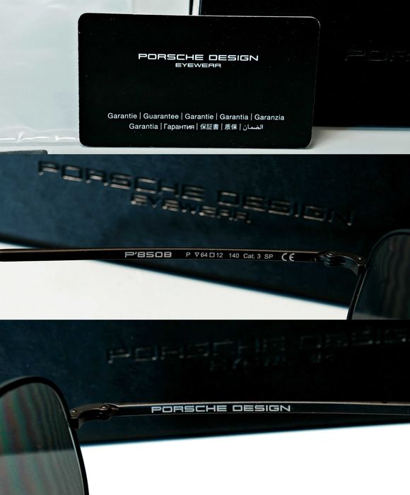 Okulary przeciwsłoneczne z polaryzacją Porsche Design P8508 Aviator Blue UV-3 Etui Certyfikat Oryginalne