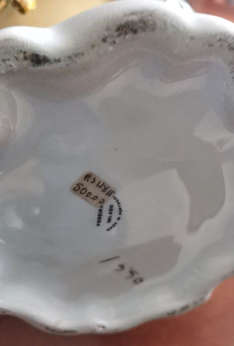 Conjunto de alta porcelana Jarra e taça Pereira Valado
