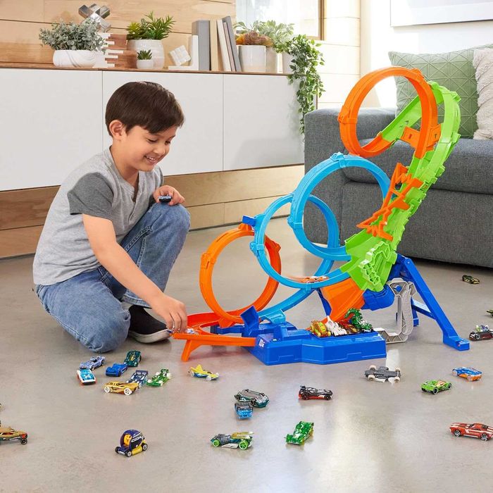 Трек Hot Wheels Action 4-Loop Crash Out: шалені віражі та петлі