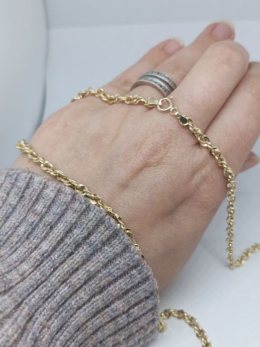 Złoty łańcuszek 585 długość 45 cm