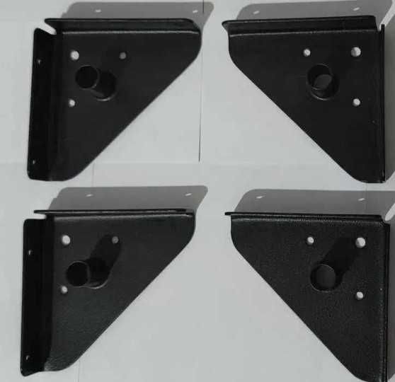 4 Reforços de canto triangular em aço para unir duas superfícies