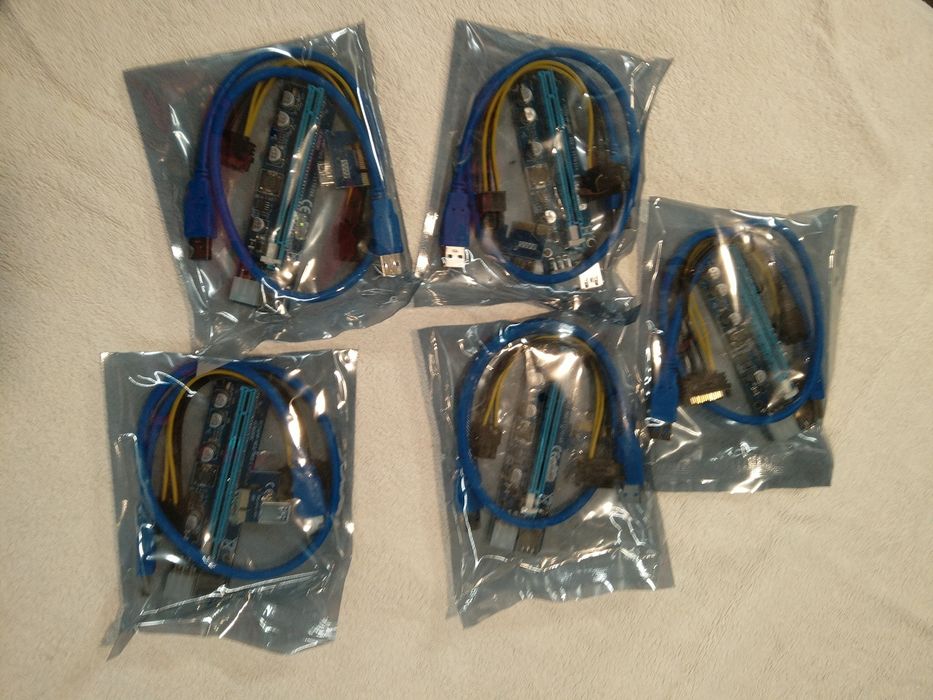 Riser PCI-E express 6 pin 5 sztuk
