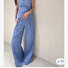 Брюки Zara голубі
