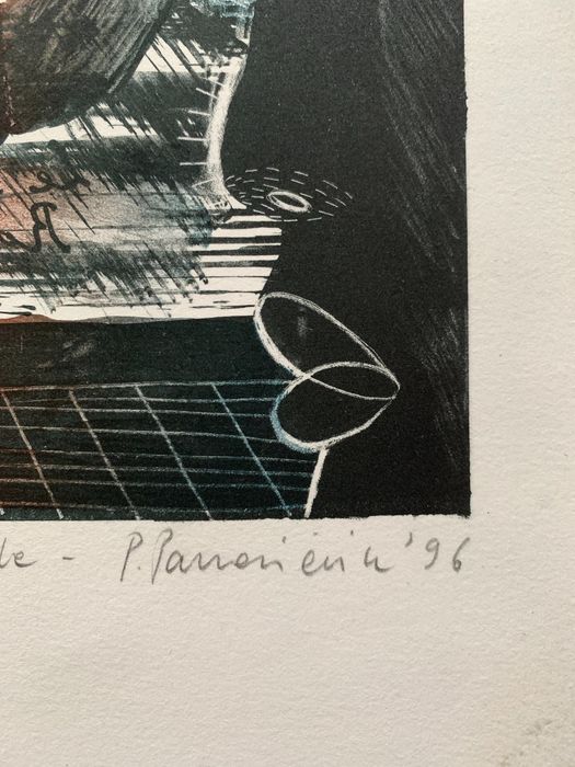 PIOTR PANASIEWICZ Grafika litografia barwna Stacja metra Paryż 1996