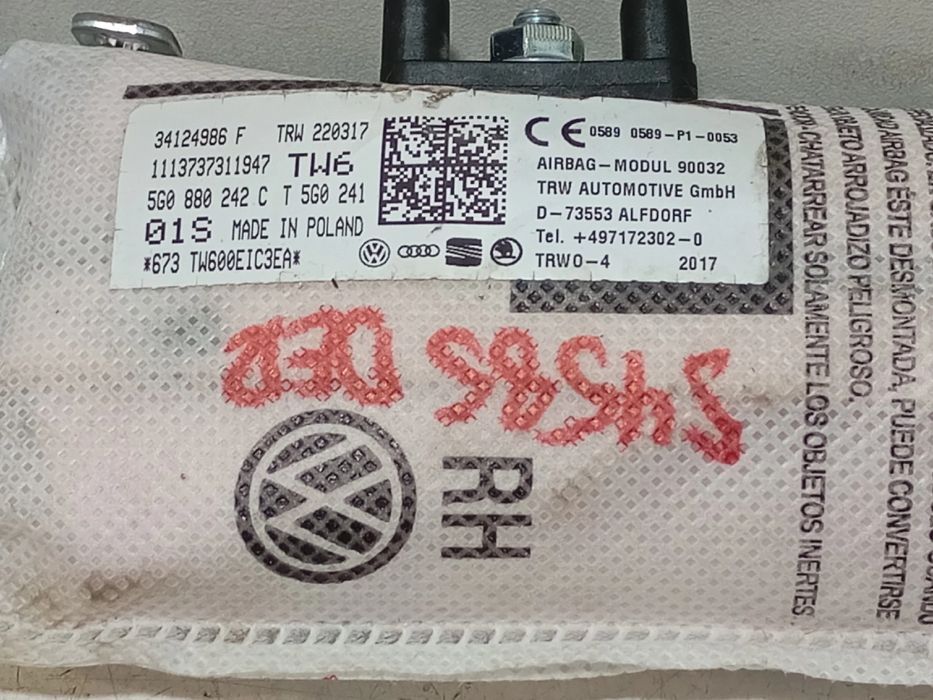 Airbag banco direito SEAT Leon (5F1)