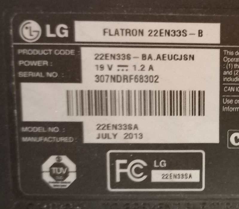 Monitor/lcd para computador com pequena falha vertical à direita