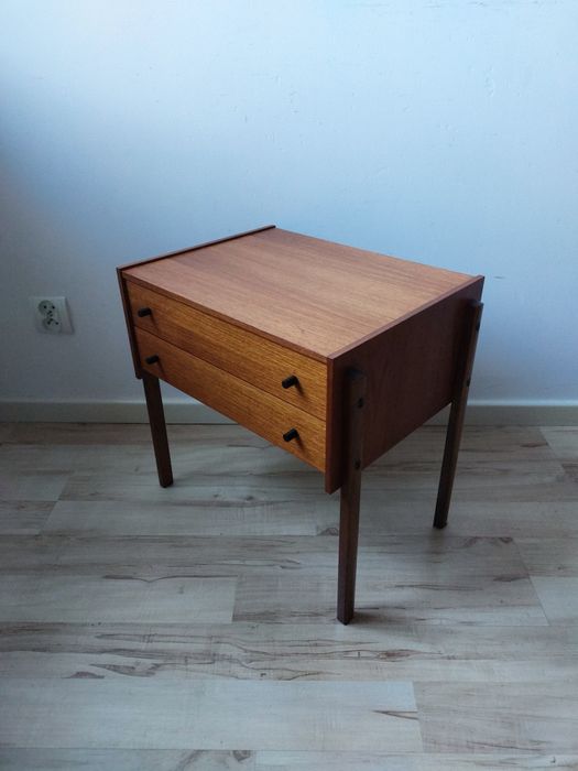 niciak / szafka / organizer tekowy proj.  lata 70-te marki Horn Moebel