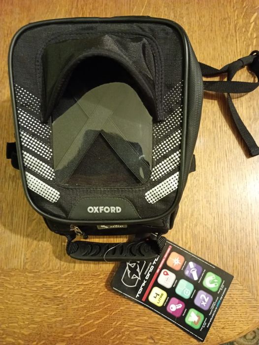 Oxford Q4r Quick Release torba na motocykl, czarna, 4 l, nowa.