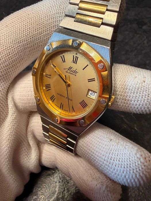 Piękny Mido Ocean Star Quartz Vintage z lat 80. (Szwajcarski Klasyk)