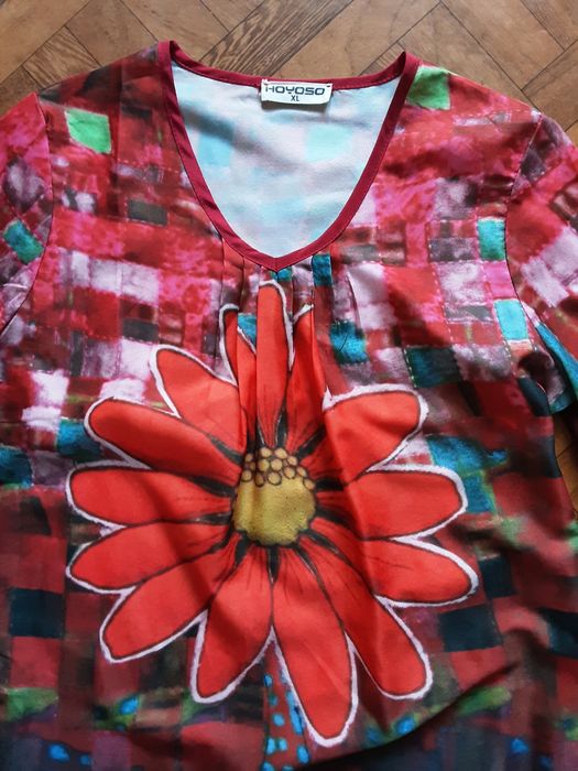 Sukienka,długa tunika z kieszeniami L/XL Unikat